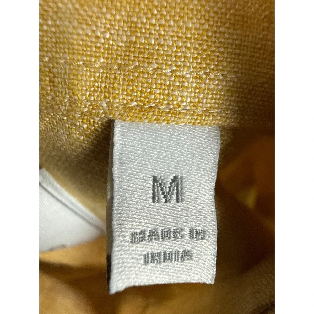 Baird McNutt Murano Yellow Linen Button Down Shirt Long Sleeve Women Size M Chic - Picture 4 of 11